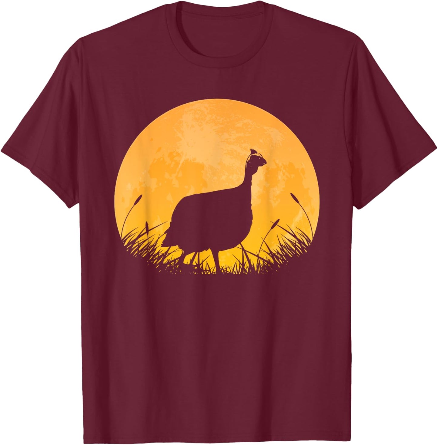 Guinea Fowl Easy Halloween Outfit Bird Moon Costume Gift T-Shirt - T-Shirt | Maroon