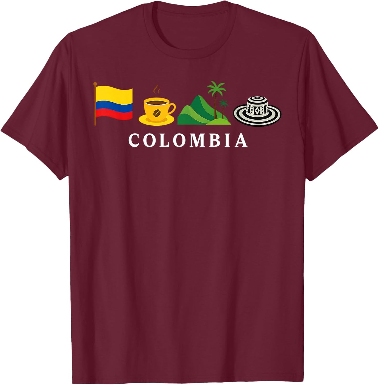 Colombia Country Colombian Flag Women Kids T-Shirt - T-Shirt | Maroon