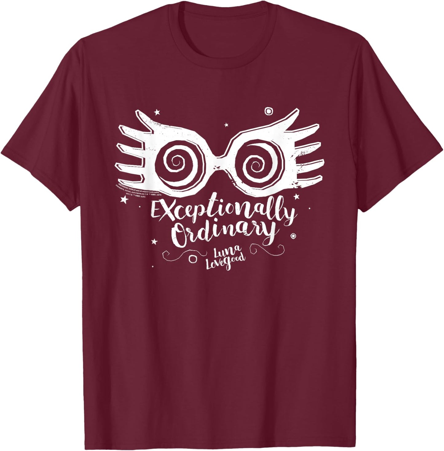 Harry Potter Luna Lovegood Exceptionally Ordinary T-Shirt - T-Shirt | Maroon