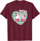 Peppa Pig Valentine's Day BFF Love Peppa & Suzy Heart Stamp T-Shirt - T-Shirt | Maroon