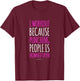 Funny Gym T Shirts: I Workout Because Punching People Shirt T-Shirt - T-Shirt | Maroon