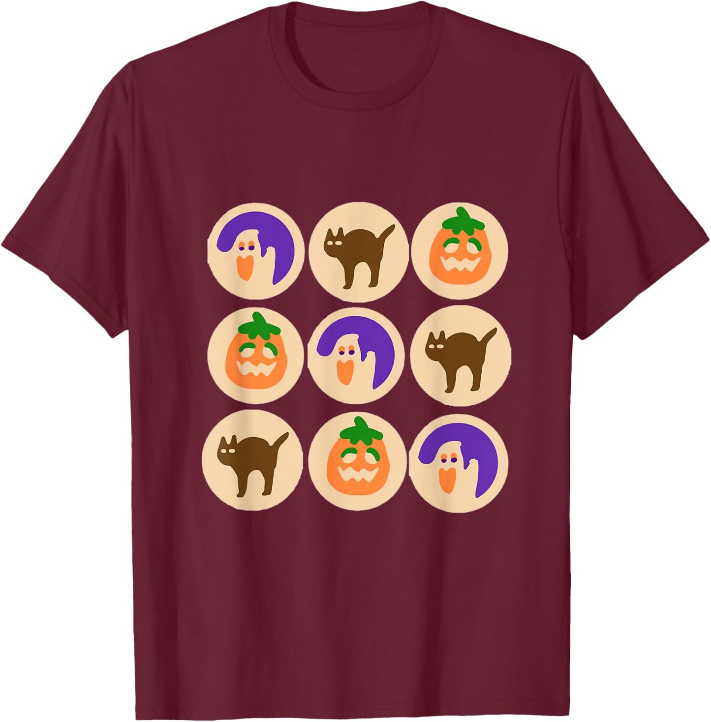 Sugar Cookie Halloween Merch T-Shirt - T-Shirt | Maroon
