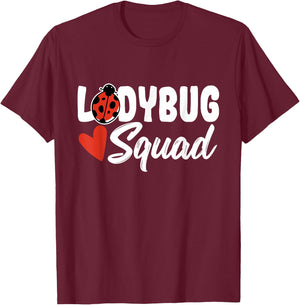 Ladybug Costume Women Kids Ladybug Squad T-Shirt - T-Shirt | Maroon