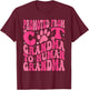 Promoted From Cat Grandma To Human Grandma Mother's Day T-Shirt - T-Shirt | Maroon