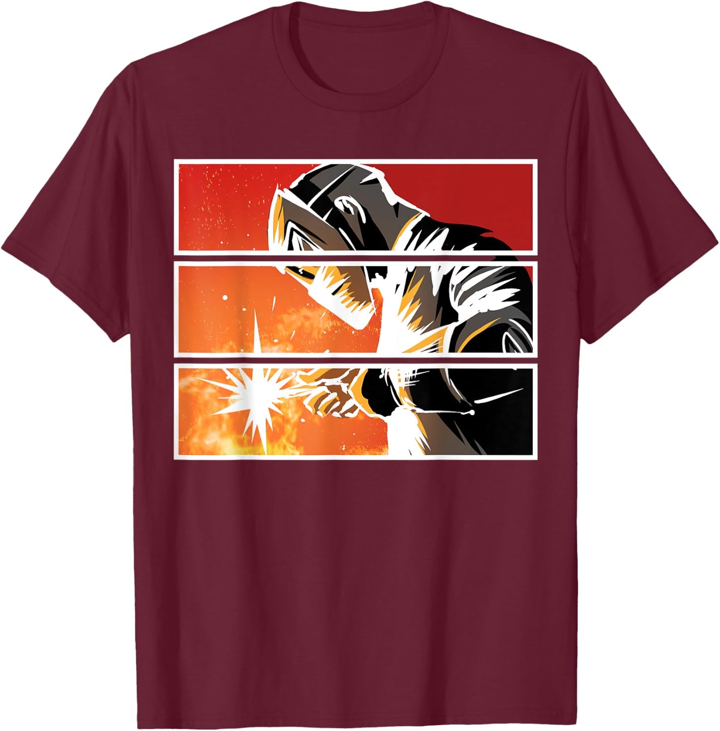 Arc Welder Stick Welding Gas Welding T-Shirt - T-Shirt | Maroon
