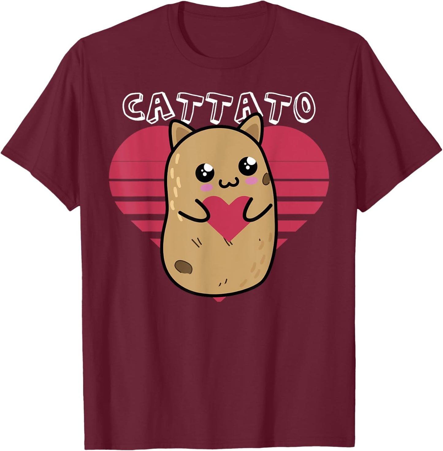Cat Potato Cattato Hilarious Novelty design Women T-Shirt - T-Shirt | Maroon