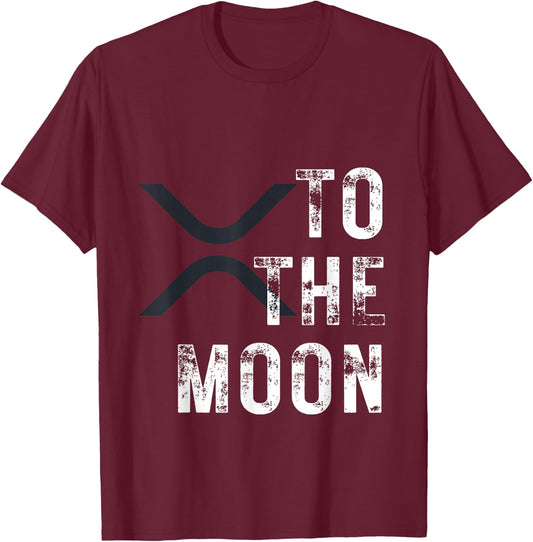 XRP Coin To The Moon XRP Crypto T-Shirt - T-Shirt | Maroon