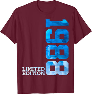 35 Jahre 35th Birthday Limited Edition 1988 , black T-Shirt - T-Shirt | Maroon