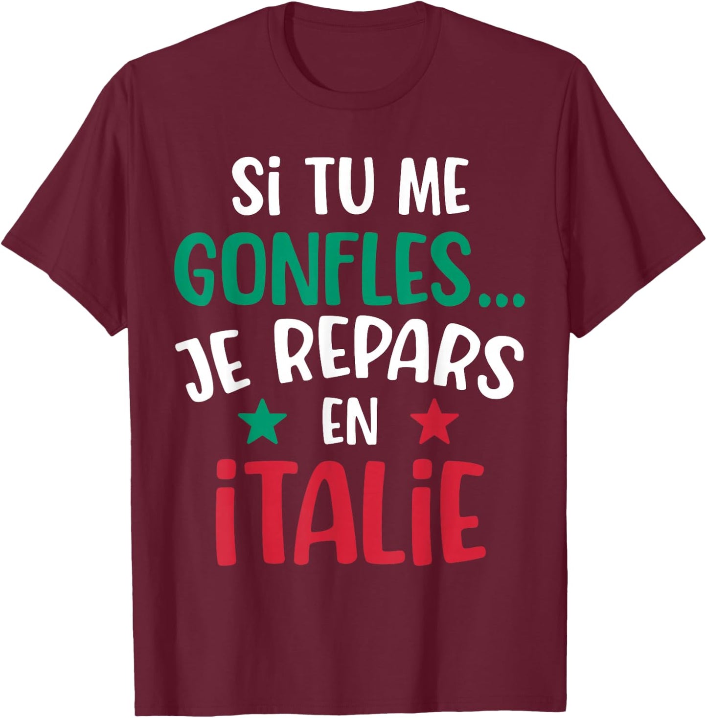 Travel to Italy Gift Italian Humor Man Christmas , Black, S T-Shirt - T-Shirt | Maroon