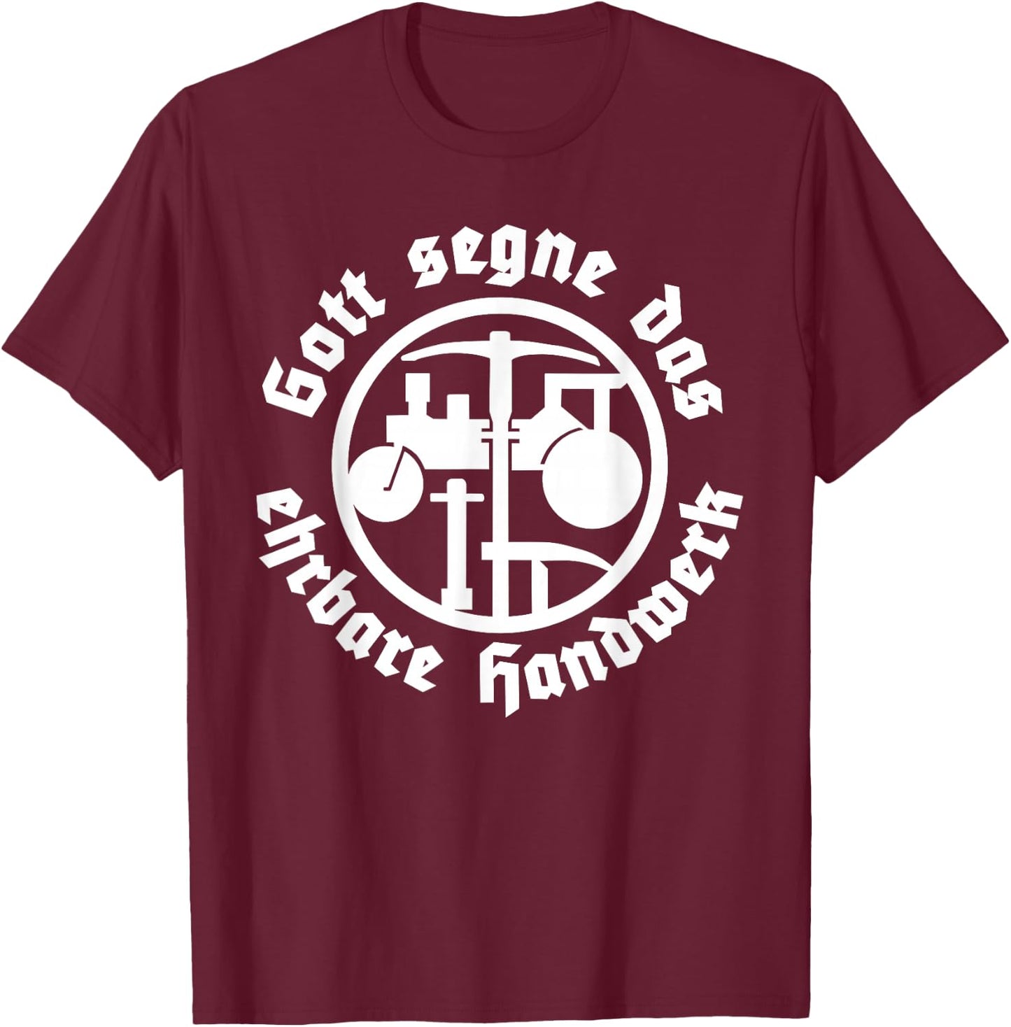 Straßenbauer Straßenbau Zunftzeichen Geschenk T-Shirt - T-Shirt | Maroon