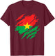 Drapeau Burkina Faso Idée-cadeau Burkinabé T-Shirt - T-Shirt | Maroon