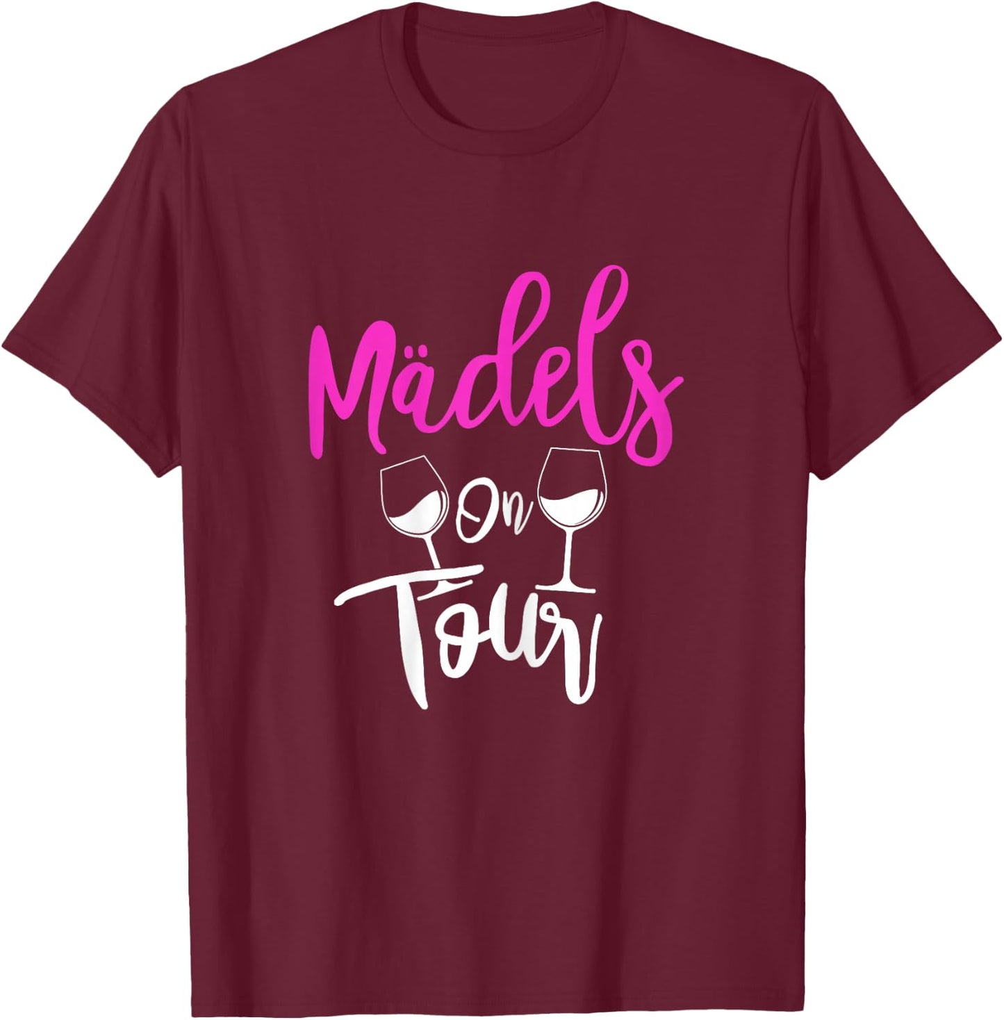 Wine Champagne Prosecco Girls' Evening Party Drinking Girls On Tour , black T-Shirt - T-Shirt | Maroon