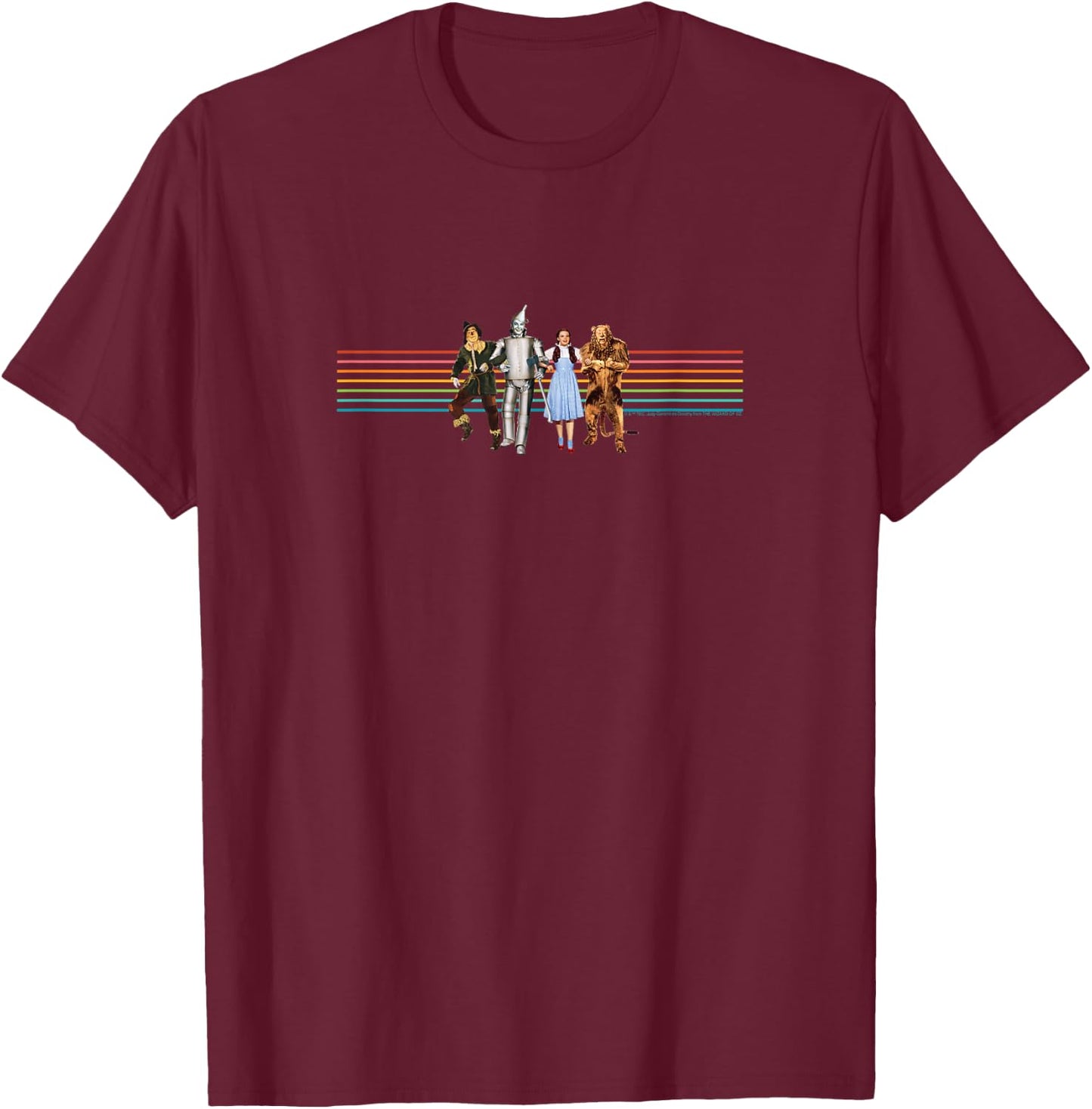 The Wizard Of Oz - Rainbow T-Shirt - T-Shirt | Maroon