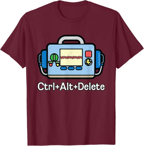 Paramedic Nurse EMS Gift EKG Defibrillator Ctrl Alt Delete