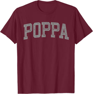 Poppa Minimalist Vintage T-Shirt - T-Shirt | Maroon