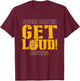 Sunrise Mountain High School GET LOUD Mustangs T-Shirt - T-Shirt | Maroon