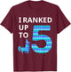 I Ranked Up To 5 Birthday Video Game Llama Piñata Birthday T-Shirt - T-Shirt | Maroon