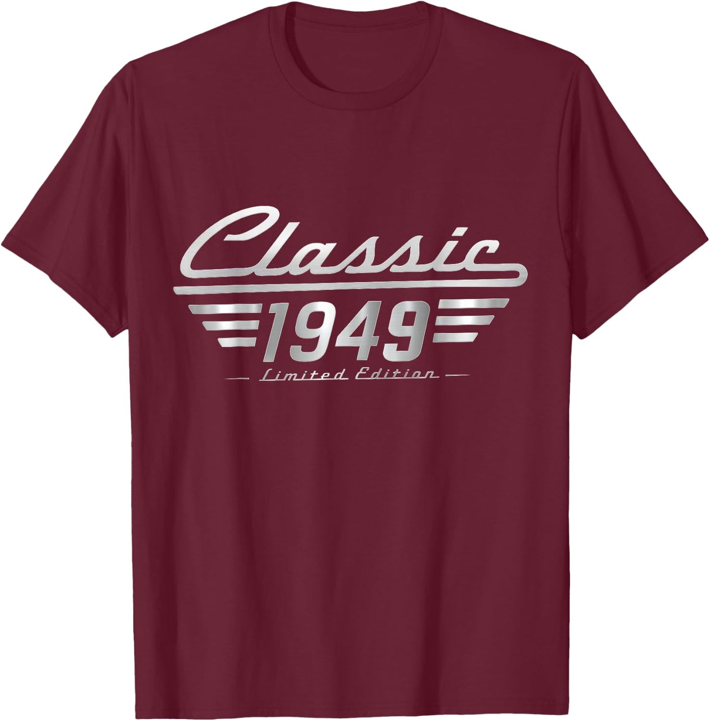 Classic 1949 Limited Edition Vintage Car Birthday T-Shirt - T-Shirt | Maroon