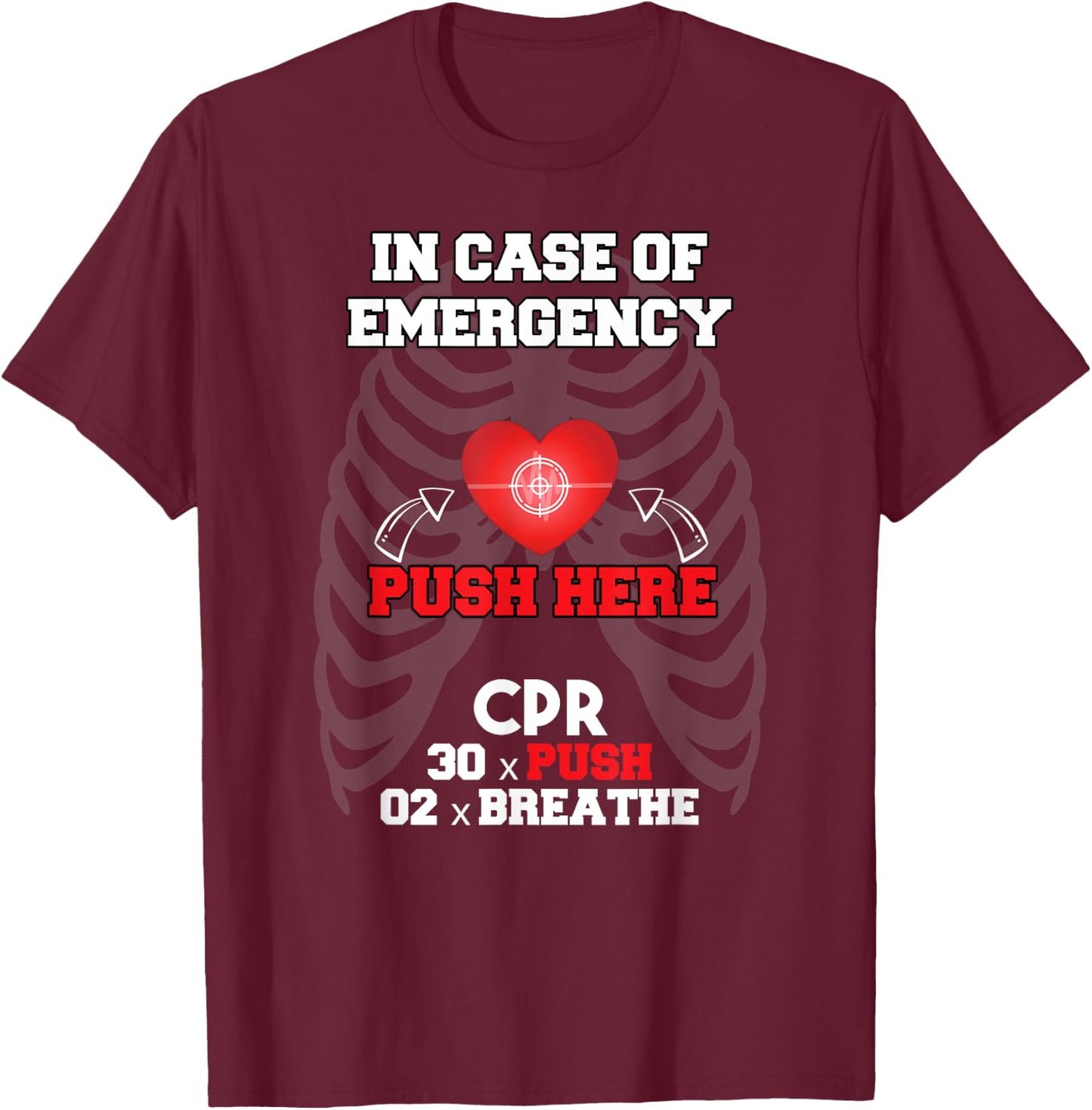 Funny Cpr Instructor First Aid for Nurses CPR Instructor T-Shirt - T-Shirt | Maroon
