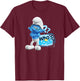 The Smurfs Brainy Who's The Boss? T-Shirt - T-Shirt | Maroon