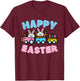 Kids Happy Easter Train Bunny Cute Spring Boys Kids Toddler Youth T-Shirt - T-Shirt | Maroon