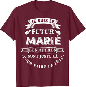 Future Groom EVG Humor Wedding Gift , Black, S T-Shirt - T-Shirt | Maroon