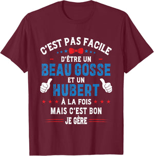 Funny Christmas Gift Man Handsome Kid Hubert Humor T-Shirt - T-Shirt | Maroon