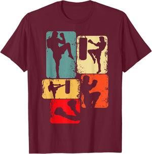 Kickboxing Kickboxer Karate Taekwondo Men's Children's , black T-Shirt - T-Shirt | Maroon
