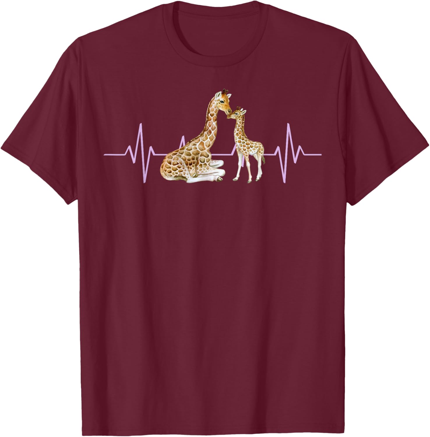 Giraffe Safari Giraffe Lovers T-Shirt - T-Shirt | Maroon