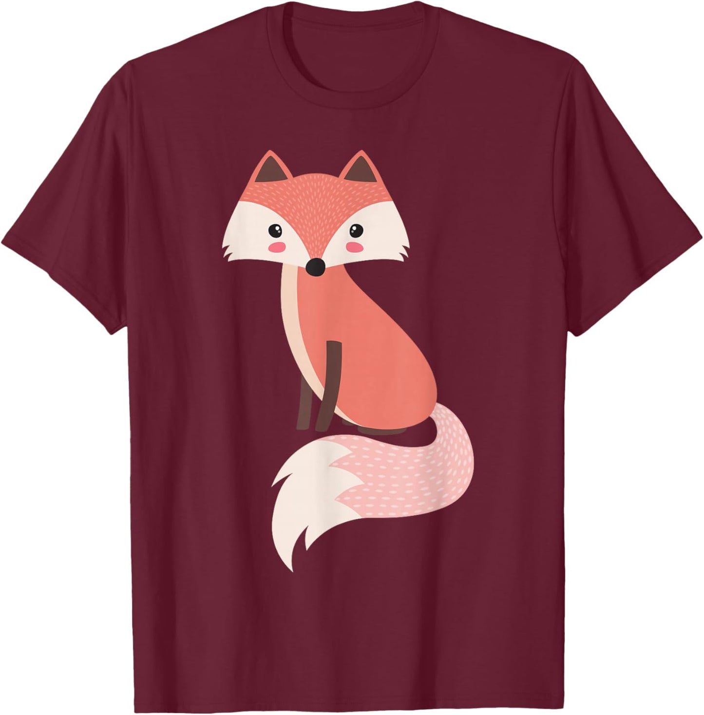 Cute Cartoon Fox Animal & Nature Lover Gift JDK0001 Small T-Shirt - T-Shirt | Maroon