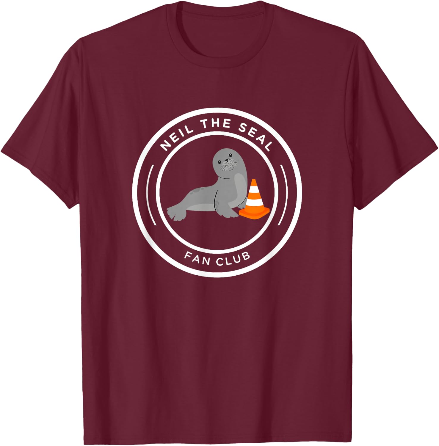Neil the Seal T-Shirt - T-Shirt | Maroon