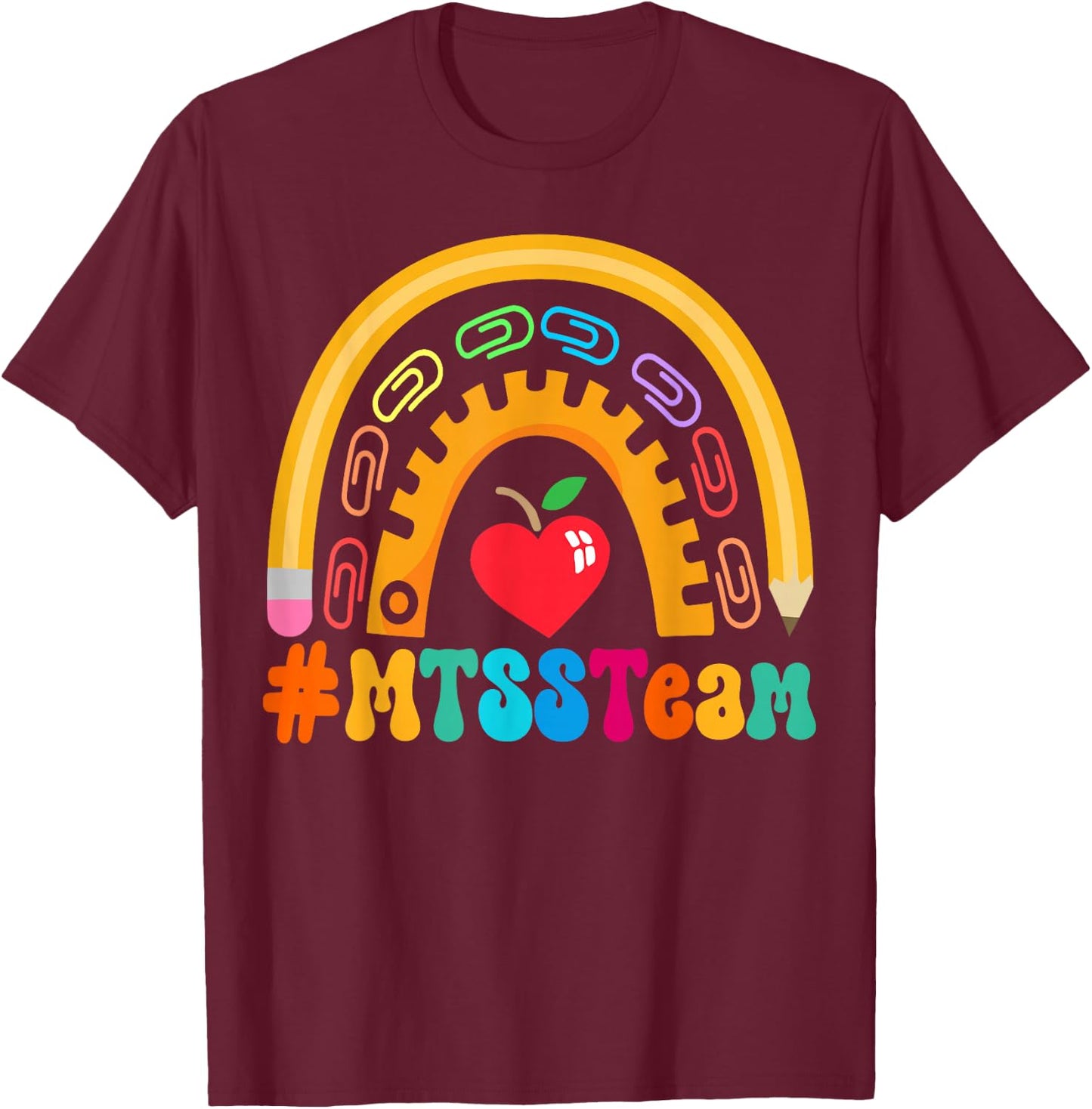 MTSS Team Appreciation Week Back to School 100th Day T-Shirt - T-Shirt | Maroon