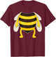 Bee Costume for Carnival and Fancy Dress , black T-Shirt - T-Shirt | Maroon