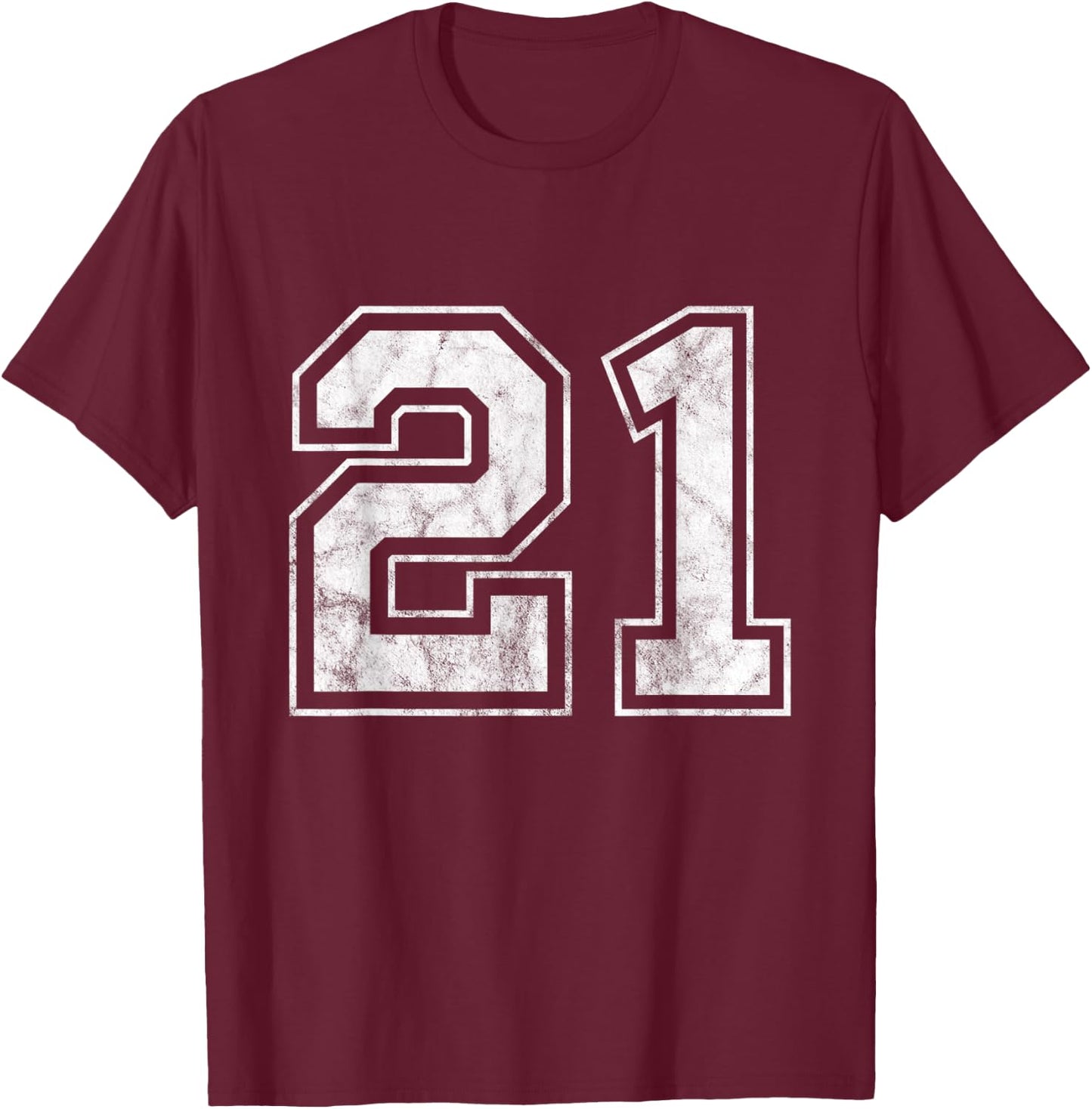 Number 21 T-Shirt - T-Shirt | Maroon