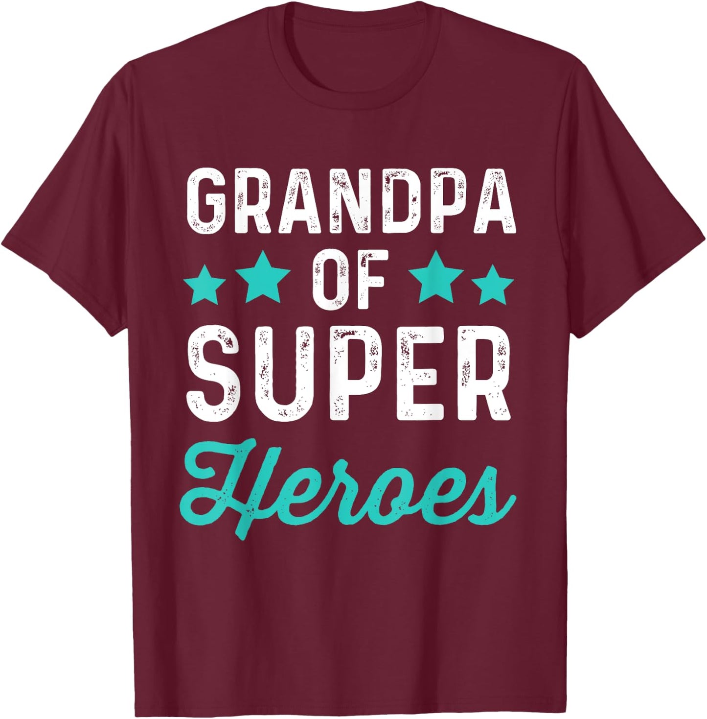 Grandpa Super Heroes | Funny Superhero Grampa Shirt T-Shirt - T-Shirt | Maroon