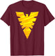 Marvel X-Men Dark Phoenix Firebird Icon T-Shirt - T-Shirt | Maroon