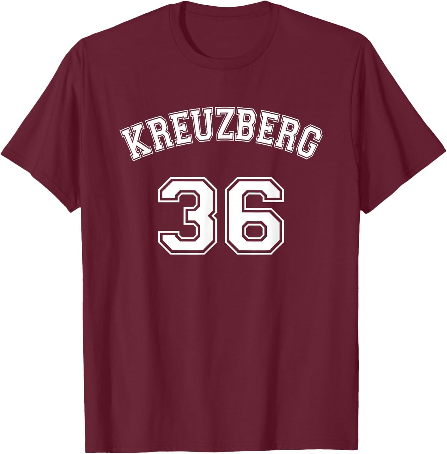 Kreuzberg 36 - Schwarzes Nostalgie Design Berliner Bezirk T-Shirt - T-Shirt | Maroon