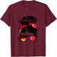 Half German Half Turkish Mix Germany and Turkey Roots T-Shirt - T-Shirt | Maroon
