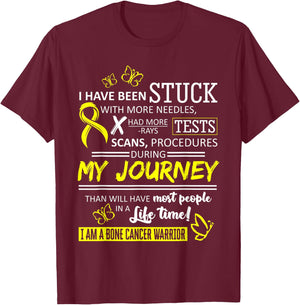 My Journey I Am A Bone Cancer Warrior T-Shirt - T-Shirt | Maroon