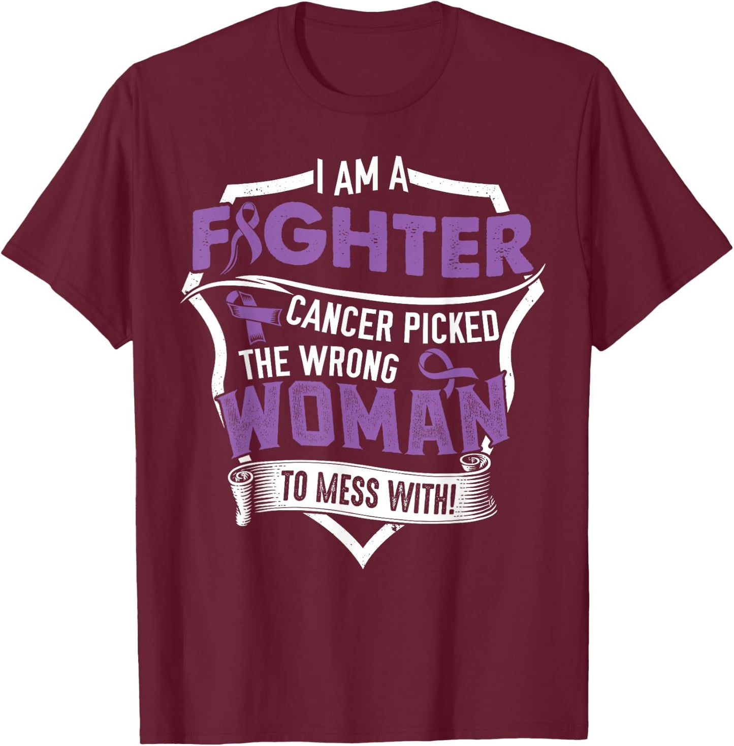 I Am Fighter Leiomyosarcoma Cancer Awareness Item T-Shirt - T-Shirt | Maroon