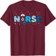 Hanukkah Nurse Chanukah Nursing Scrub Top Jewish RN Women T-Shirt - T-Shirt | Maroon