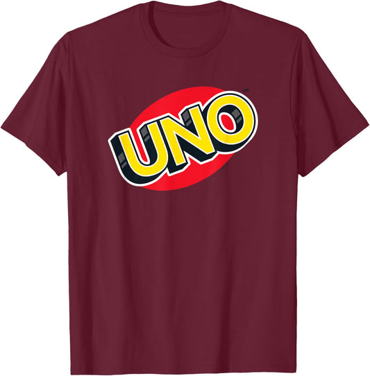 UNO - Logo , black T-Shirt - T-Shirt | Maroon