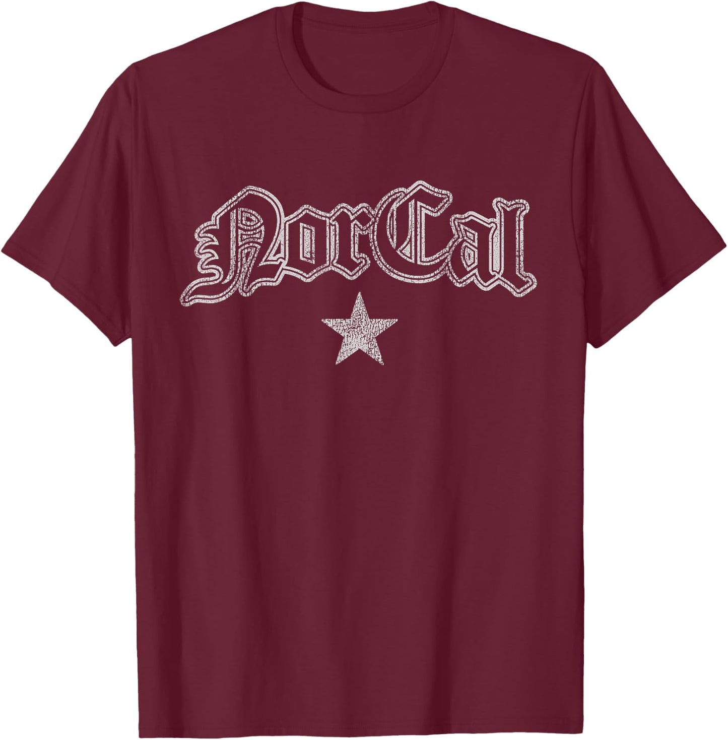 Retro Norcal Northern California Men Women T-Shirt - T-Shirt | Maroon
