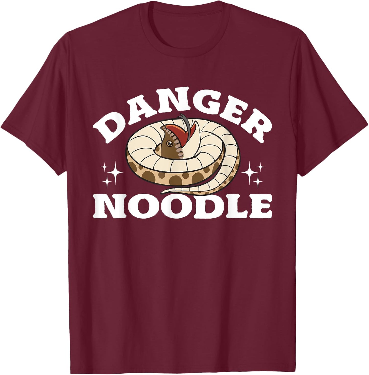 Hognose Snake Danger Noodle Pet Reptile Hognose Snake T-Shirt - T-Shirt | Maroon