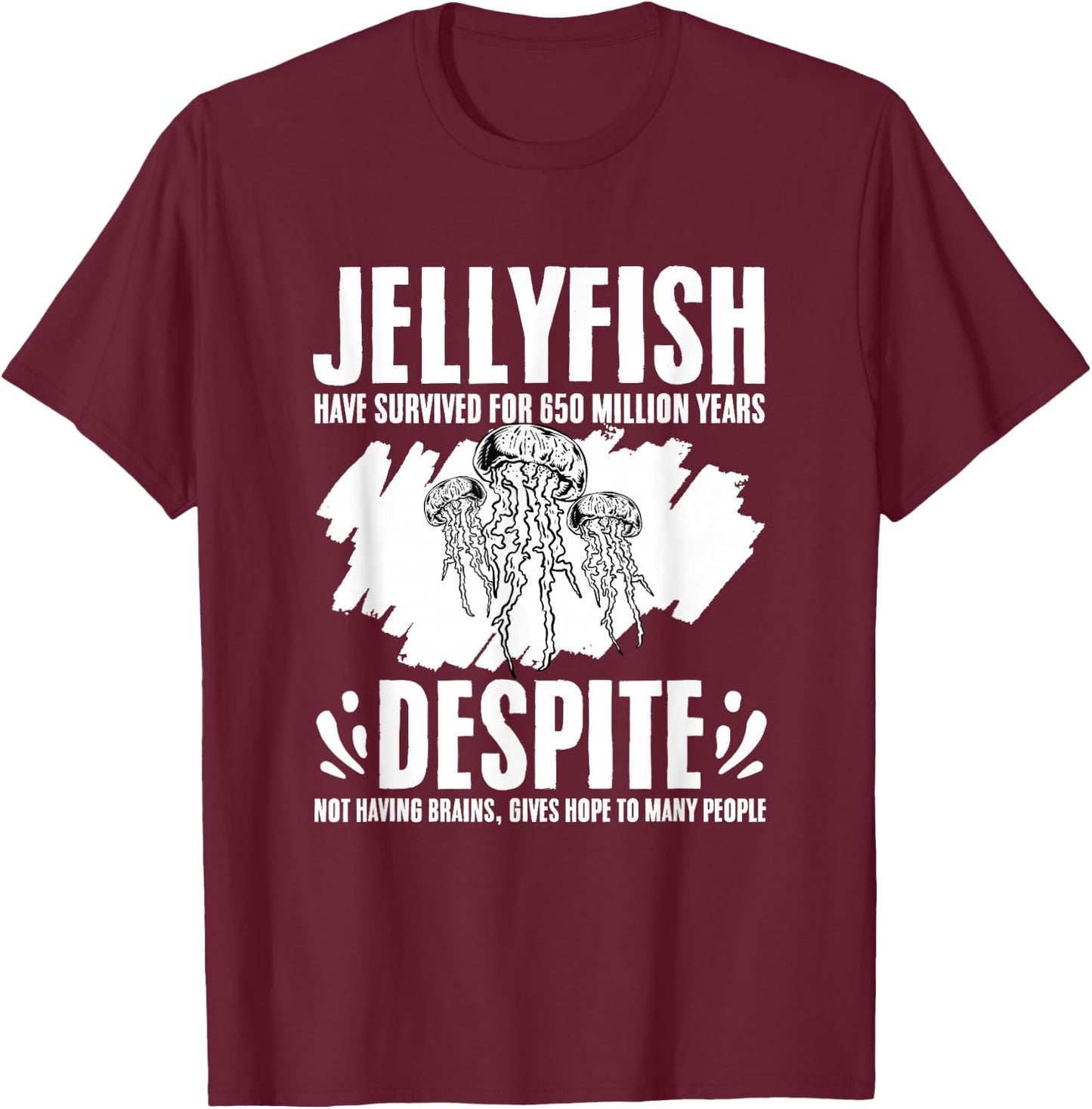 Not Having Brain Scuba Diving Jellyfish Beach Jelly Fish T-Shirt - T-Shirt | Maroon