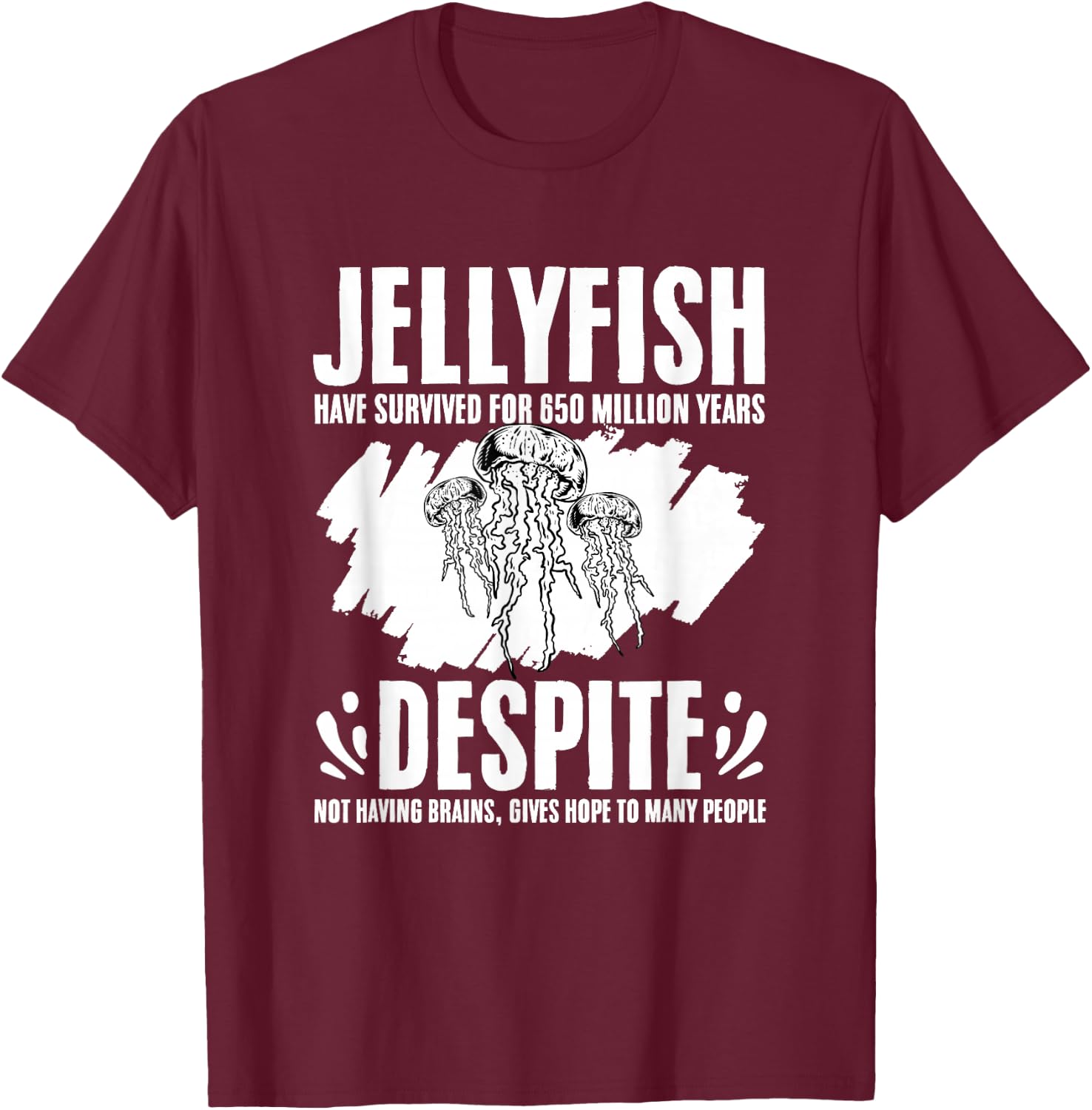 Not Having Brain Scuba Diving Jellyfish Beach Jelly Fish T-Shirt - T-Shirt | Maroon