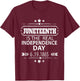 Juneteenth Is the real Independence day1865 Black history T-Shirt - T-Shirt | Maroon