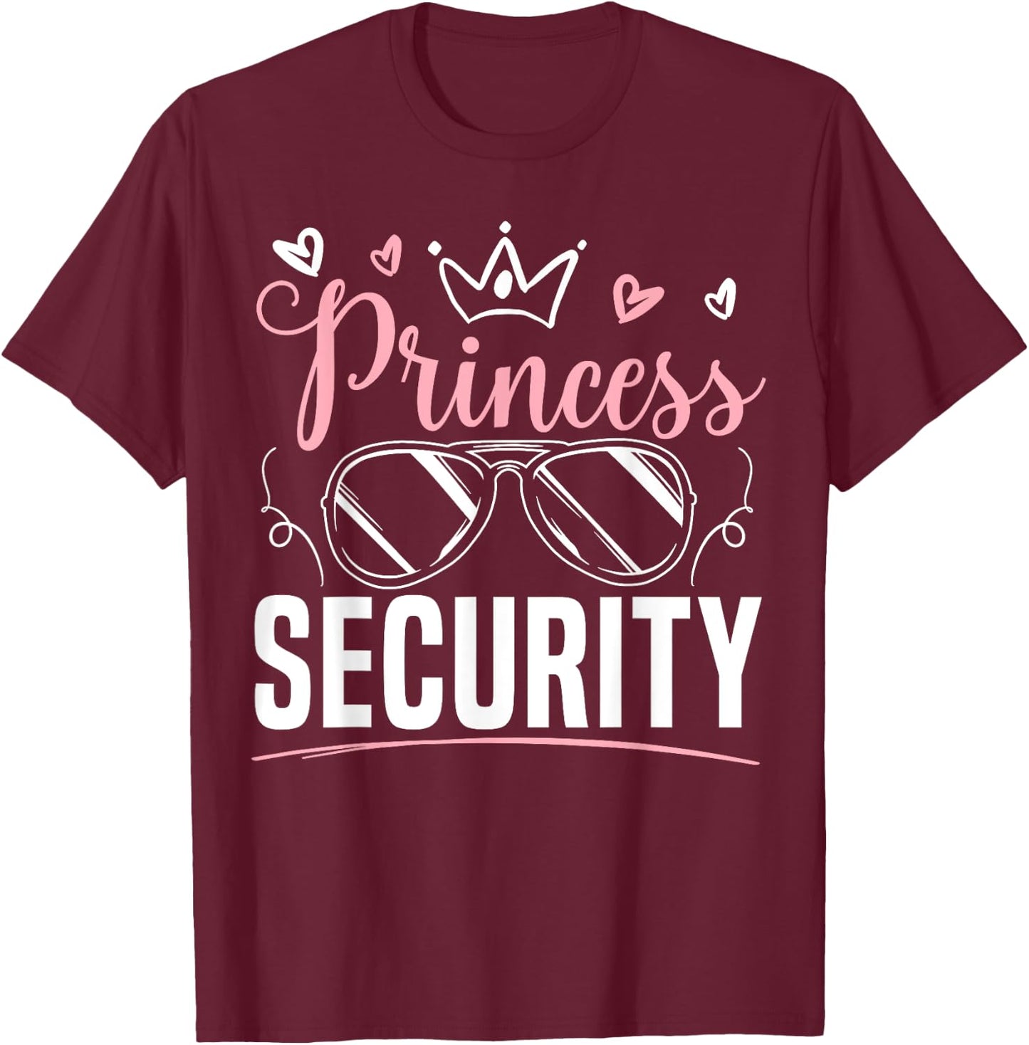 Prinzessinnen-Sicherheitsdesign für eine Ankündigung des großen Bruders T-Shirt - T-Shirt | Maroon