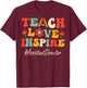 Assistant Director Teach Love Inspire Groovy Bach to School T-Shirt - T-Shirt | Maroon