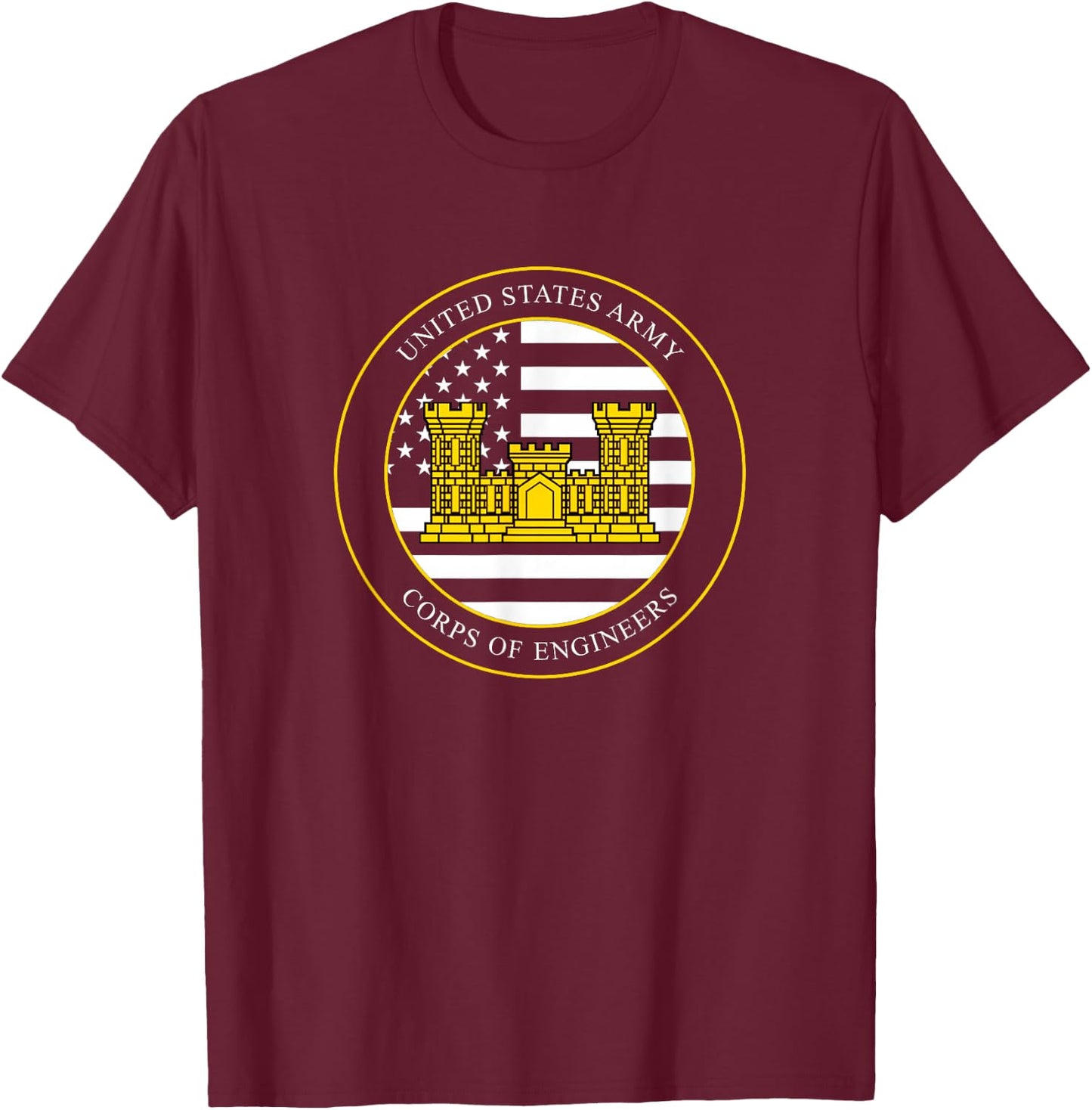 United States Army Corps of Engineers USACE T-Shirt - T-Shirt | Maroon